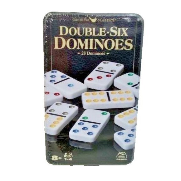 Double Six Dominoes Set in Storage Tin for Families Kids Game Ages 8+ New Sealed - Picture 2 of 6